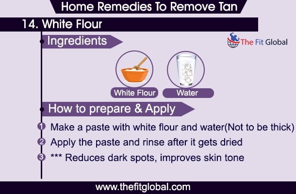 White Flour face pack to remove tan