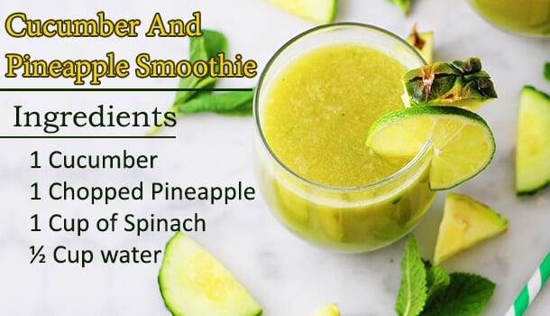 Cucumber And Pineapple Smoothie