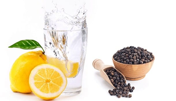 Lemon water with pepper
