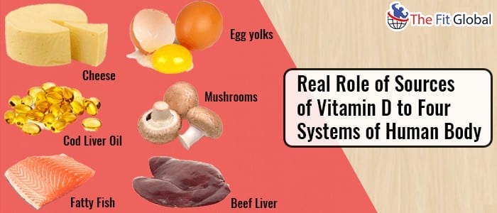 Real Role of Sources of Vitamin D to Four Systems of Human Body