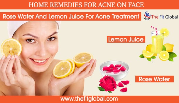 Rose Water And Lemon Juice For Acne Treatment