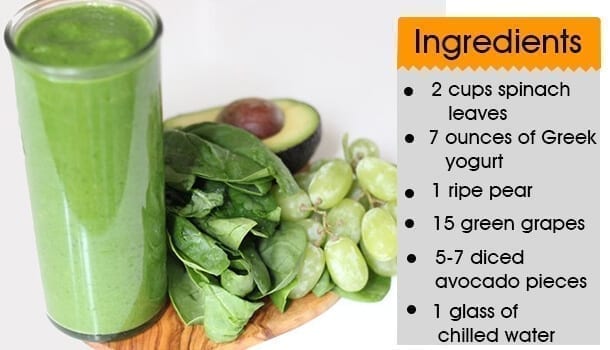 Sweet Spinach And Pear Shake