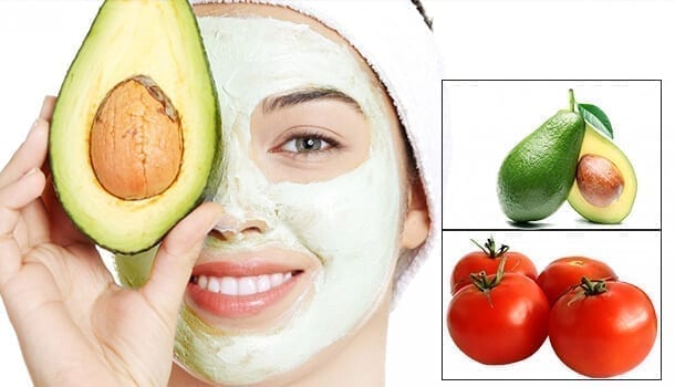Tomato and avocado face mask