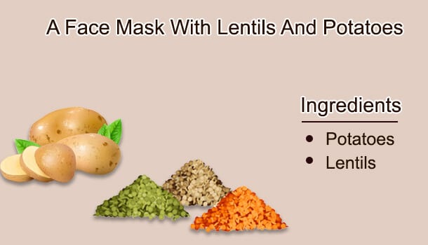 A Face Mask With Lentils And Potatoes
