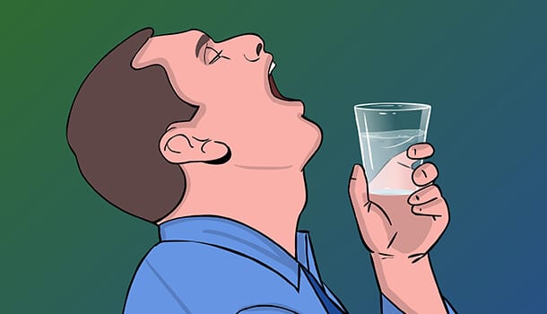 Salt Water Gargle for strep throat cure