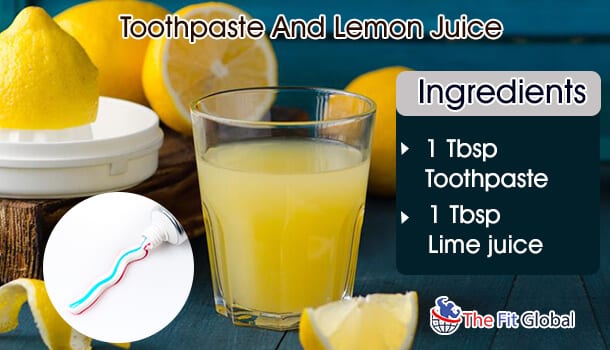 Toothpaste And Lemon Juice