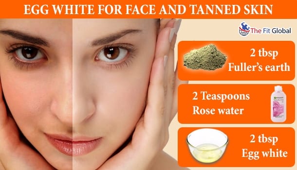 Egg White for Face and Tanned Skin