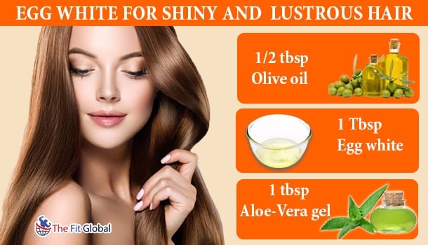 Egg White for Shiny and Lustrous Hair