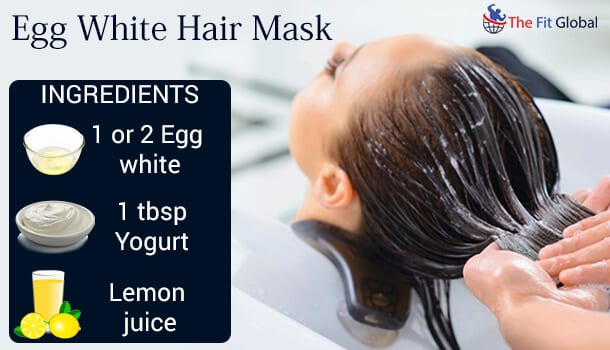 Egg white hair mask