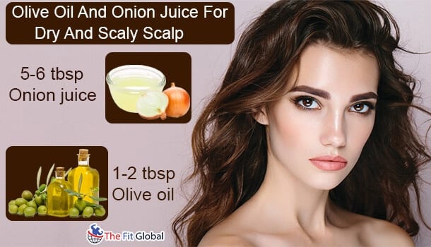 Olive Oil And Onion Juice For Dry And Scaly Scalp