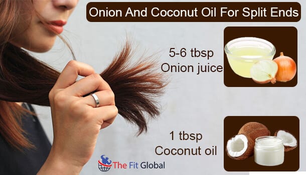 Onion And Coconut Oil For Split Ends