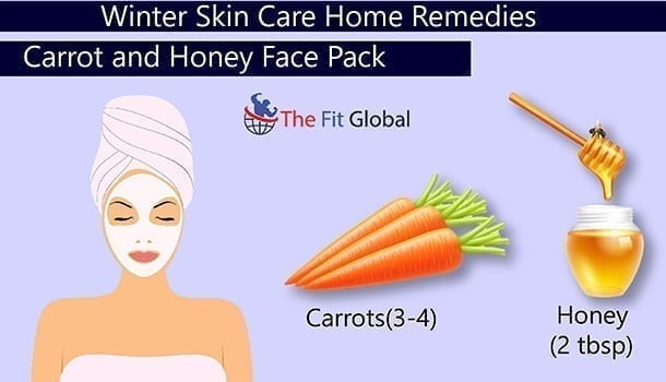 Carrot and Honey Face Pack - winter skin care