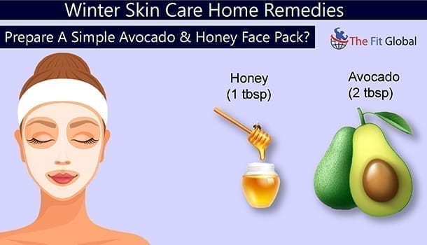Prepare A Simple Avocado & Honey Face Pack - winter skin care
