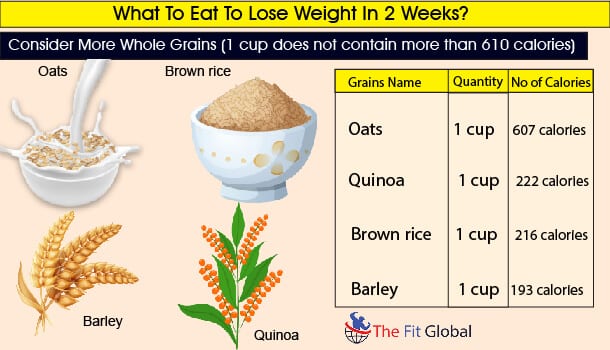 whole grains - how to lose weight in 2 weeks