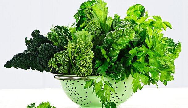 A Variety Of Green Leafy Vegetable Every Day